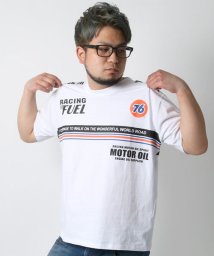 MARUKAWA(大きいサイズのマルカワ)/【76Lubricants】 大きいサイズ メンズ セブンティーシックス プリント 半袖 Tシャツ ブランド/ホワイト
