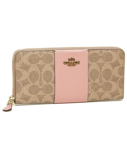 コーチ 財布 Coach B4ohe スリム アラウンド ジップ ウォレット レディース 長財布 タンブロッサム コーチ Coach Magaseek