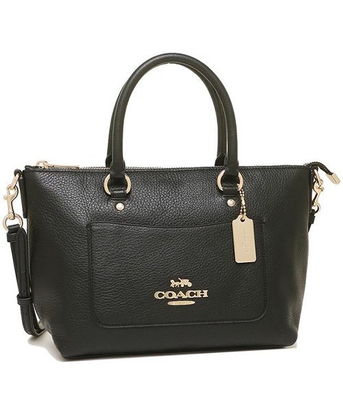 コーチ バッグ アウトレット Coach F Imblk ミニ エマ サッチェル レディース トートバッグ 無地 ブラック 黒 コーチ Coach Magaseek