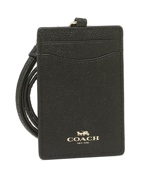 コーチ 小物 アウトレット Coach F Imblk Id ランヤード 定期入れ パスケース ブラック コーチ Coach Magaseek