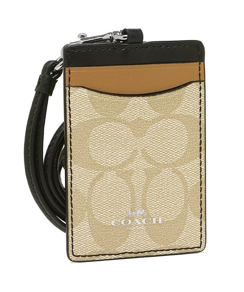 COACH F57964 SVTZ ID ランヤード イン カラーブロック シグネチャー キャンバス 定期入れ・パスケース ライトカーキマルチ COACH F57964 SVTZ ID ランヤード イン カラーブロック シグネチャー キャンバス 定期入れ・パスケース ライトカーキマルチ