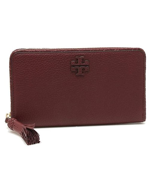 TORY BURCH(トリーバーチ)/TORY BURCH 52721 609 TAYLOR ZIP CONTINENTAL WALLET レディース 長財布 無地 IMPERIAL GARNET/GARNET