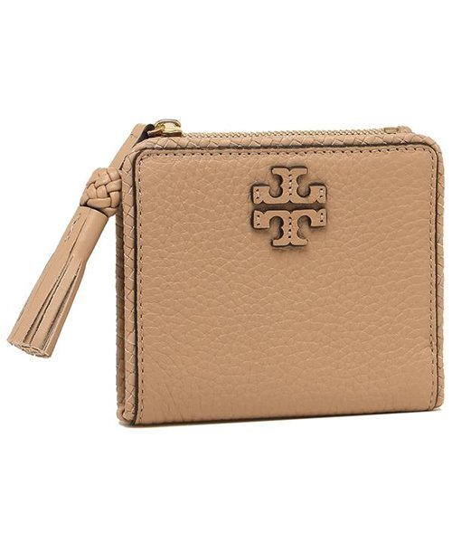 TORY BURCH(トリーバーチ)/TORY BURCH 52722 288 TAYLOR MINI WALLET レディース 二つ折り財布 無地 DEVON SAND/SAND