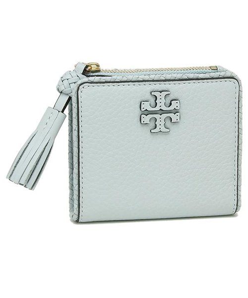 Tory Burch 414 Taylor Mini Wallet レディース 二つ折り財布 無地 Seitzer 青 トリーバーチ Tory Burch Magaseek