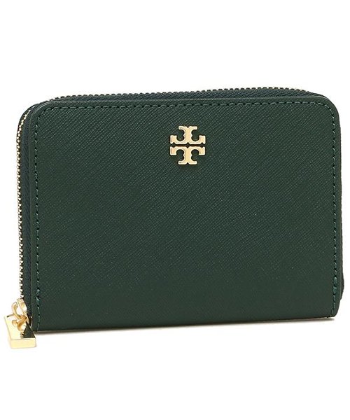 TORY BURCH(トリーバーチ)/ TORY BURCH 52903 308 EMERSON ZIP COIN CASE レディース 小銭入れ・コインケース 無地 JITNEY GREEN 緑/JITNEY GREEN