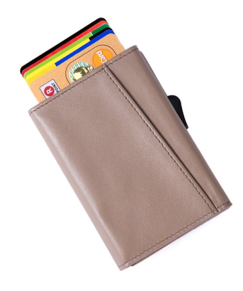 MURA(ムラ)/MURA ミニ財布 三つ折り財布 本革 スキミング防止 RFID 財布/グレー