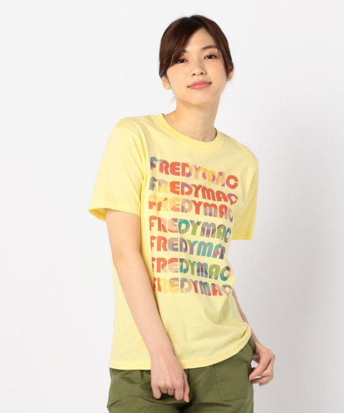 FREDYMAC(フレディマック)/ラグマットマーブルTシャツ/クリーム