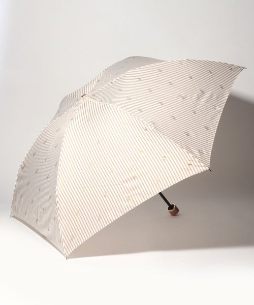 MACKINTOSH PHILOSOPHY(umbrella)(マッキントッシュフィロソフィー（傘）)/MACKINTOSH PHILOSOPHY 婦人折りたたみ傘 ストライプ/ベージュ
