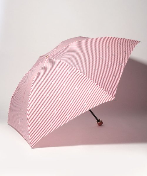 MACKINTOSH PHILOSOPHY(umbrella)(マッキントッシュフィロソフィー（傘）)/MACKINTOSH PHILOSOPHY 婦人折りたたみ傘 ストライプ/レッド
