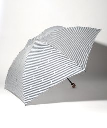 MACKINTOSH PHILOSOPHY(umbrella)(マッキントッシュフィロソフィー（傘）)/MACKINTOSH PHILOSOPHY 婦人折りたたみ傘 ストライプ/ネイビーブルー