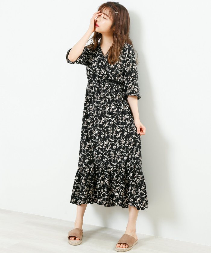 セール 花柄カシュクールワンピース レイカズン Ray Cassin Magaseek