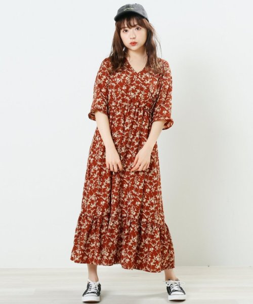 セール レイカズン Ray Cassin 花柄カシュクールワンピース Magaseek