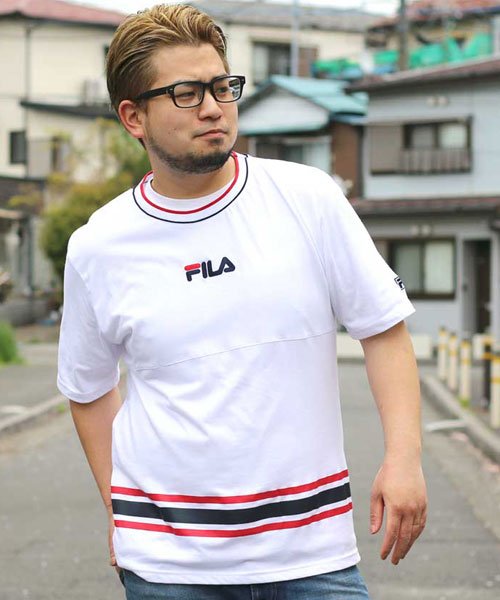 MARUKAWA(大きいサイズのマルカワ)/【FILA】 大きいサイズ メンズ フィラ 半袖 Tシャツ ブランド/ホワイト