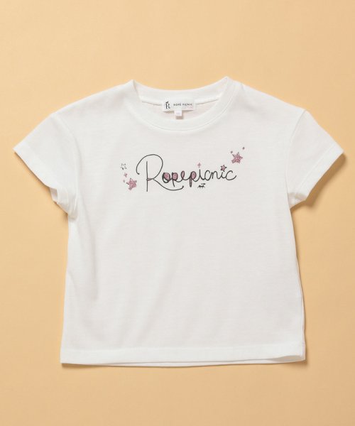 ROPE' PICNIC　KIDS(ロぺピクニックキッズ)/【ROPE' PICNIC KIDS】ロゴプリントTシャツ/ホワイト系（11）