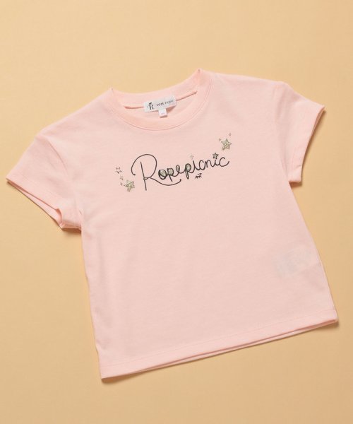 ROPE' PICNIC　KIDS(ロぺピクニックキッズ)/【ROPE' PICNIC KIDS】ロゴプリントTシャツ/ピンク（63）