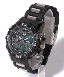 SP(エスピー)/【HPFS】アナデジ アナログ&デジタル腕時計 HPFS622 メンズ腕時計 デジアナ/ブラック×ブラック