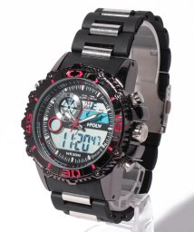 SP(エスピー)/【HPFS】アナデジ アナログ&デジタル腕時計 HPFS622 メンズ腕時計 デジアナ/ブラック×レッド
