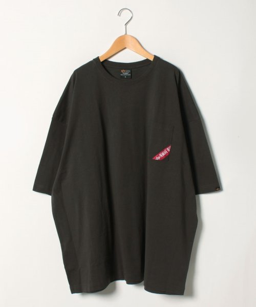 MARUKAWA(大きいサイズのマルカワ)/【ALPHA INDUSTRIES INC】 大きいサイズ メンズ アルファインダストリーズ ポケット 付き 半袖 Tシャツ ブランド/スミクロ