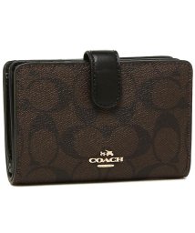 COACH(コーチ)/コーチ 財布 アウトレット COACH F23553 シグネチャー ミディアム コーナー ジップ ウォレット 二つ折り財布/ダークブラウン