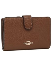 COACH(コーチ)/COACH 財布 アウトレット コーチ F11484 クロスグレイン ミディアム コーナー ジップウォレット 二つ折り財布/サドル