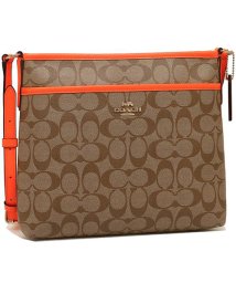 COACH(コーチ)/コーチ バッグ アウトレット COACH F29210 シグネチャー キャンバス クロスボディ レディース ショルダーバッグ/カーキ/ネオンオレンジ