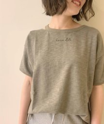 FREDY REPIT(フレディレピ)/[新色追加]ヴィンテージスラブ裏毛 衿デザインTシャツ/カーキ