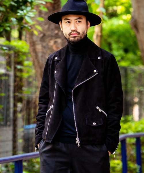 tomorrowland denim カウレザー こぼれおち スエード ダブルライダース