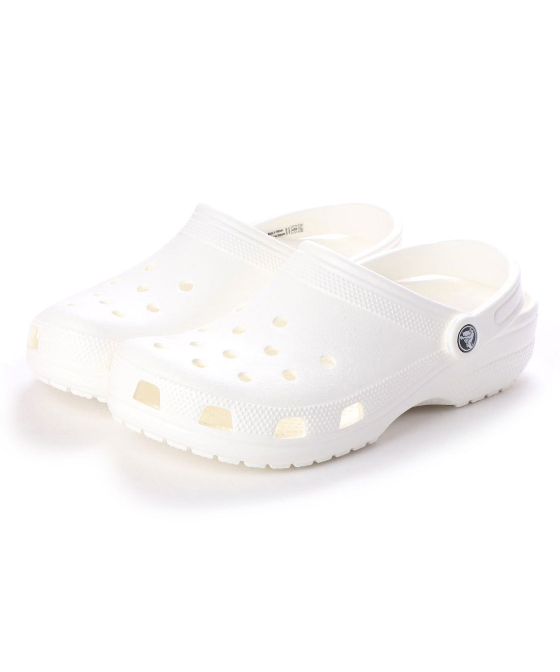 white classic crocs