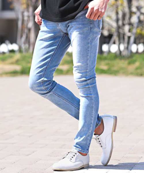 ストレッチスキニーパンツ スキニー デニム パンツ メンズ ストレッチ Bitter ラグスタイル Luxstyle Magaseek
