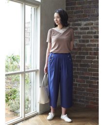 m.f.editorial/【WEB限定企画商品】エムエフエディトリアルレディース/m.f.editorial:Women　無地＆ボーダー レースリブ半袖プルオーバー （7カラー展開）/502315387