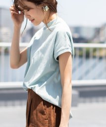 coen(coen)/【WEB限定カラーに新色ブラウン登場】USAコットンハイネックTシャツ/LIME