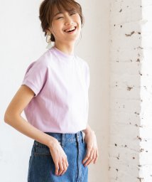 coen(coen)/【WEB限定カラーに新色ブラウン登場】USAコットンハイネックTシャツ/LILAC