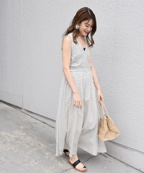 セール 小紋プリントカシュクールワンピース シップス ウィメン Ships Women Magaseek