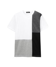 MAC HOUSE(men)(マックハウス（メンズ）)/Real Standard ブロック切替 半袖Tシャツ 391149MH－A/ホワイト