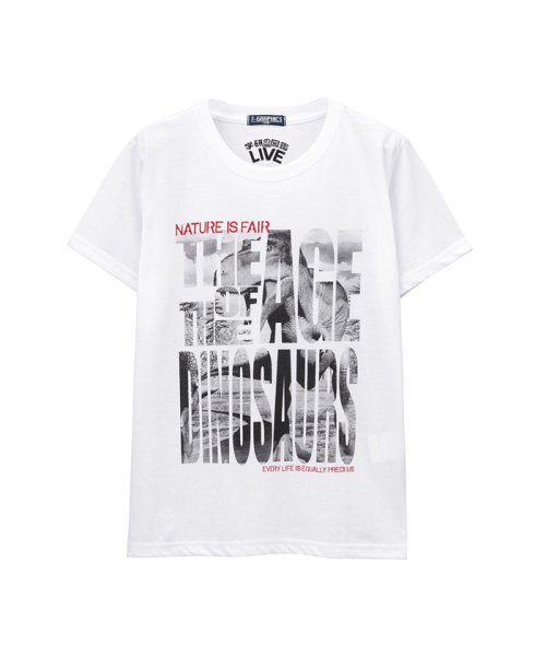 MAC HOUSE(men)(マックハウス（メンズ）)/T－GRAPHICS 学研ダイナソーTシャツ EJ193－KB094/ホワイト