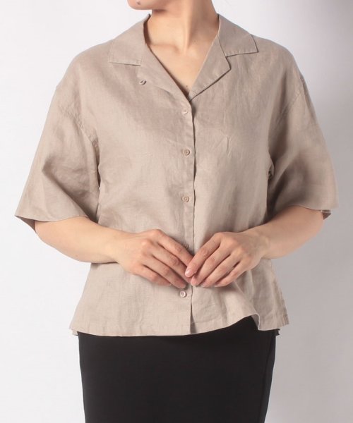 セール フレンチリネンオープンカラーシャツ C ナノ ユニバース Nano Universe Magaseek