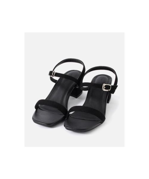 AZUL by moussy(アズールバイマウジー)/SLIM STRAP HEEL SANDALS/BLK