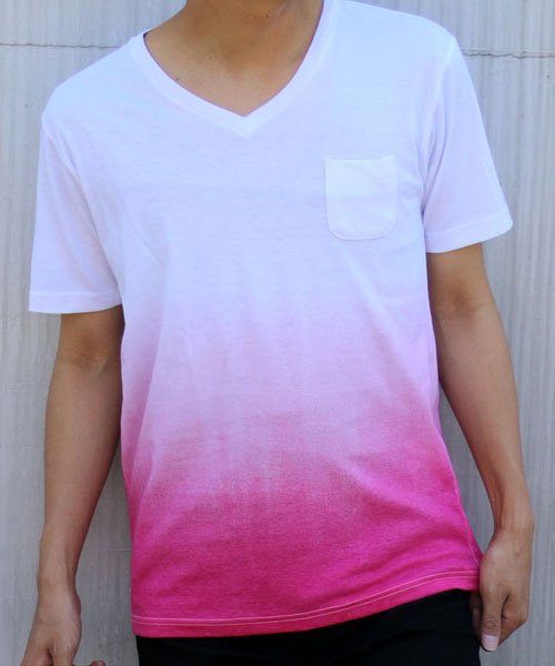 MARUKAWA(マルカワ)/グラデーションプリント 半袖Tシャツ/ピンク