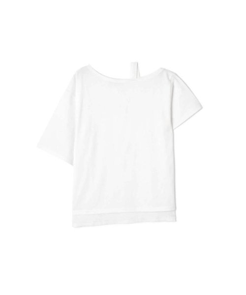 ROSE BUD(ローズバッド)/ワンショルダービッグTシャツ/ホワイト
