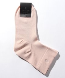 LANVIN Collection（Socks）(ランバンコレクション（ソックス）)/綿高率混ソックス(くちゴムなし)/サーモンピンク