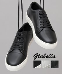 glabella(グラベラ)/glabella グラベラ シンプル メンズ スニーカー 白スニーカー 黒スニーカー ホワイト ブラック 定番 メンズシューズ カジュアル キレイめ ビジネス/ブラック