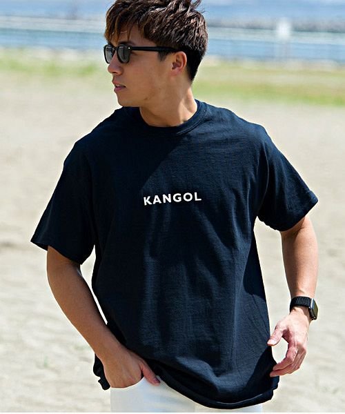 SB Select(エスビーセレクト)/KANGOL【カンゴール】フロントロゴプリントクルーネック半袖Tシャツ/ブラック
