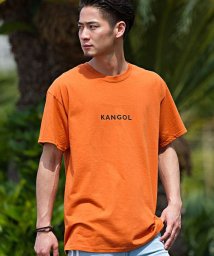 SB Select(エスビーセレクト)/KANGOL【カンゴール】フロントロゴプリントクルーネック半袖Tシャツ/ブラウン