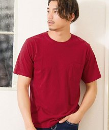 VICCI(ビッチ)/VICCI【ビッチ】無地ポケット付きビッグシルエットクルーネック半袖Tシャツ/レッド