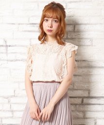 INGNI(イング)/【7/4　ヒルナンデス紹介】レースノースリーブトップス                           /ベージュ