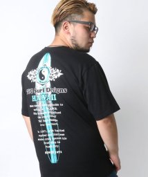 MARUKAWA(大きいサイズのマルカワ)/【T&C】 大きいサイズ メンズ T&Cサーフデザイン プリント 半袖 Tシャツ サーフ ブランド/ブラック