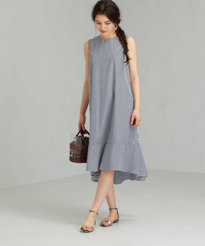 セール Ffc ノースリーブ ぺプラム ワンピース グリーンレーベルリラクシング Green Label Relaxing Magaseek