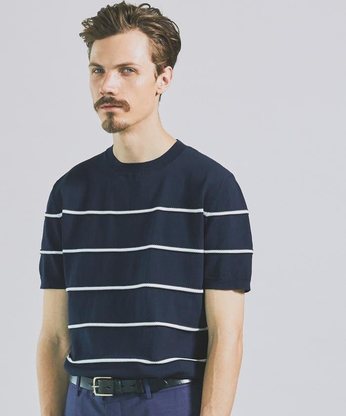 セール Houstongass 14g ボーダーニットtシャツ 502340888 J