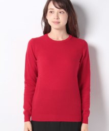 BENETTON (women)(ベネトン（レディース）)/ラムウールUネックニット・セーター/レッド