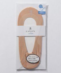 LANVIN en Bleu(ladies socks)(ランバンオンブルー（レディスソックス）)/テープ付カバー(浅履き・綿混)/クリアベージュ